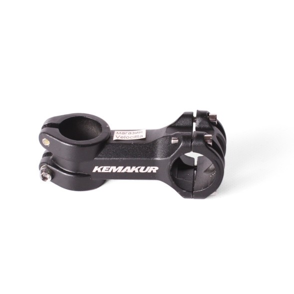 Вынос велосипедный HS-080F, для безрезьбовой вилки, 1-1/8&amp;quot;, угол 7°, 90 мм, алюминиевый, нерегулируемый, 4 болта, черный, посадка под руль 31.8 мм