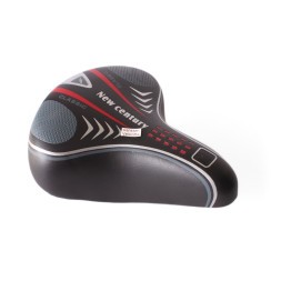 Седло велосипедное Saddle, пружинное, 210x240 мм, с замком, черно-серый