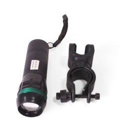 Фара для велосипеда KMS 7000, передняя, 3 режима, с меняющимся фокусом, 1 Вт, без батареек, AAAx3, зеленый