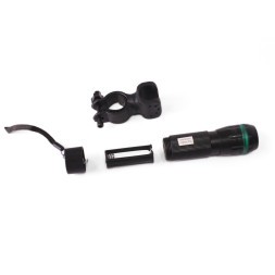 Фара для велосипеда KMS 7000, передняя, 3 режима, с меняющимся фокусом, 1 Вт, без батареек, AAAx3, зеленый