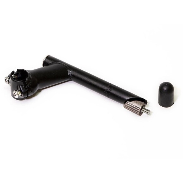 Вынос руля велосипедный JB-8612 для резьбовой рул. колонки, сталь, 25.4 мм, 180 мм, длина выступа 80 мм, 2 болта, черный