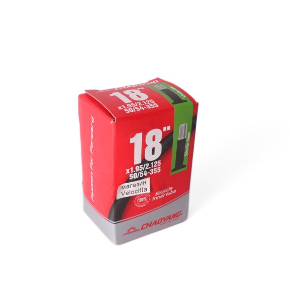 Велокамера Chaoyang 18&amp;quot;x1.95-2.125 (50/54-335), под покрышку, AV 33 мм, инд.упак.,
