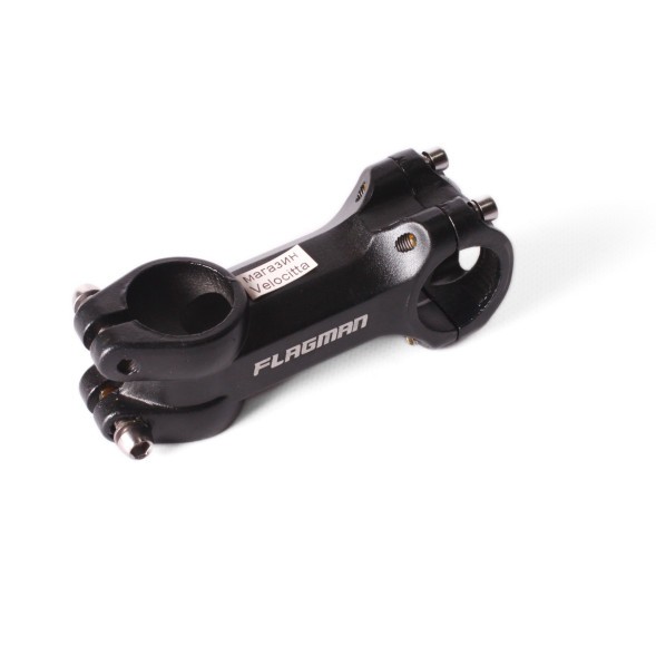 Вынос велосипедный, посадка 31.8 мм, 1-1/8&amp;quot;, для безрезьбовой вилка, алюм, нерегулируемый, 4 болта, черный