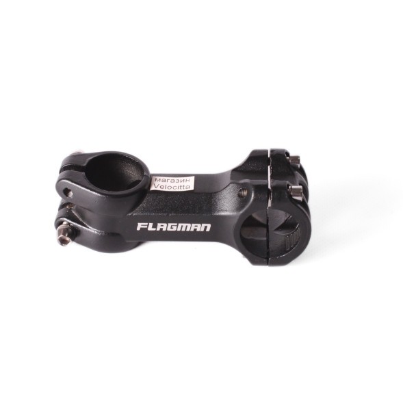 Вынос велосипедный, посадка 31.8 мм, 1-1/8&amp;quot;, для безрезьбовой вилка, алюм, нерегулируемый, 4 болта, черный