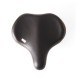 Седло велосипедное, широкое,  250x260 мм, пружины закрытого типа, с замком и катафотом, черное