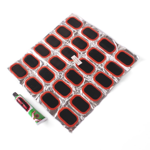 Аптечка велосипедная Red Sun RS2402, набор овальных латок, 42 мм, 24 шт, клей