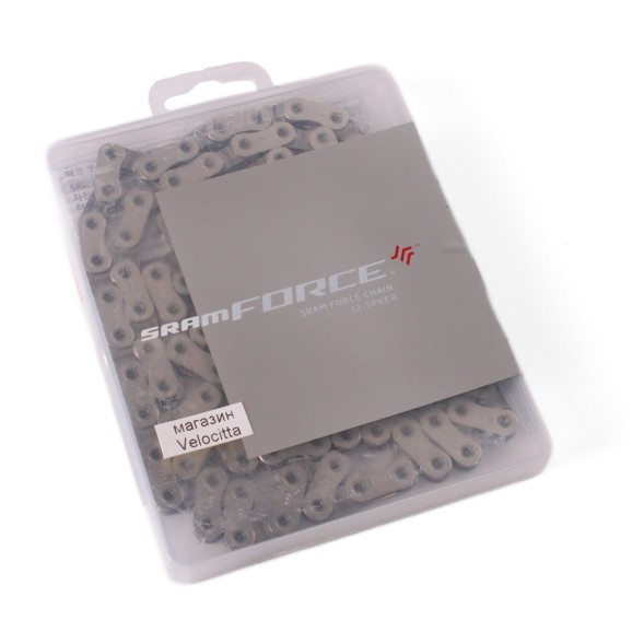 Цепь велосипедная Sram Force AXS, 12 скоростей, 114 звеньев, silber Flattop