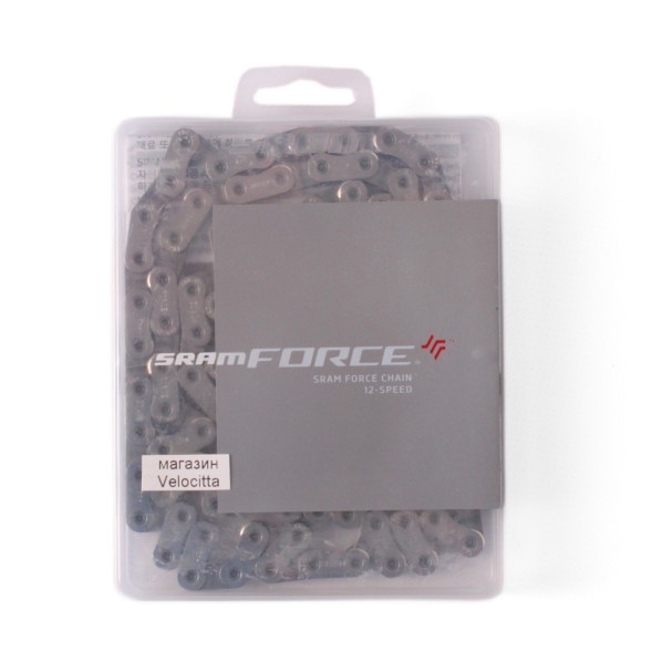 Цепь велосипедная Sram Force AXS, 12 скоростей, 114 звеньев, silber Flattop