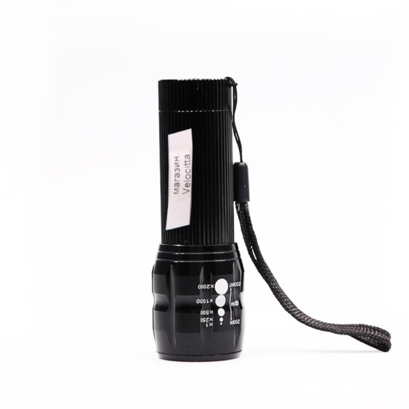 Фара велосипедная BLT-7000, передняя, AL, 1W, 3xAAA, регулируемый фокус линзы, блистер