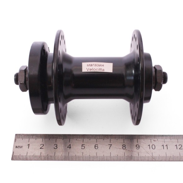 Втулка передняя A208FQ, ось 3/8&amp;quot;х100x108 мм, алюминиевая, под диск 6 болтов, с эксцентриком, 36 отверстий, торг. уп.