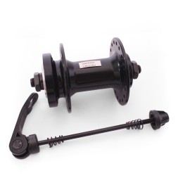 Втулка передняя A208FQ, ось 3/8"х100x108 мм, алюминиевая, под диск 6 болтов, с эксцентриком, 36 отверстий, торг. уп.