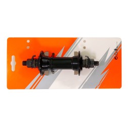 Веловтулка передняя A201FB black, ALU, ось 3/8&amp;quot;х100x140 мм, под V-b, с гайками, 36 отверстий, промподшипники, черная, инд.упак.