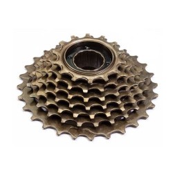 Трещотка велосипедная Trix FW-TX-207-7-BRD, 7 speed, 13-28T зубьев, стальная, коричневая