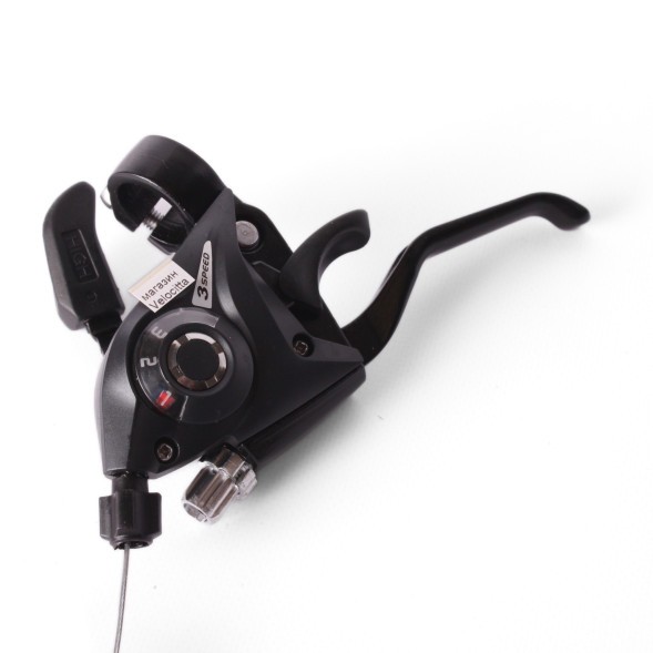 Шифтер/тормозная ручка, 3 скорости, левая, для Shimano ST-EF51, черный