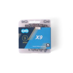 Цепь KMC (Х9), 1/2x11/128&amp;quot;, 116 звеньев, 9 скоростей, с замком, (аналоговый завод), в коробке