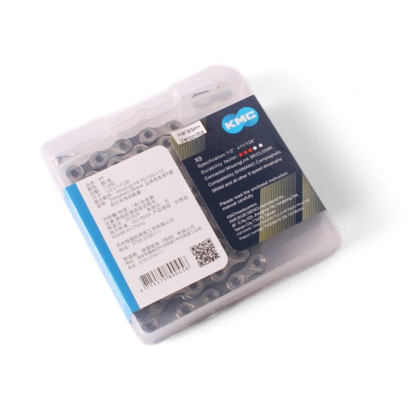 Цепь KMC (Х9), 1/2x11/128&amp;quot;, 116 звеньев, 9 скоростей, с замком, (аналоговый завод), в коробке