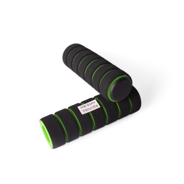 Грипсы поролоновые, велосипедные, 110 мм, зеленый