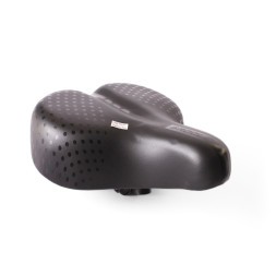 Седло велосипедное Saddle, широкое, 250x260 мм, закрытые пружины, замок, с катафотом, черный