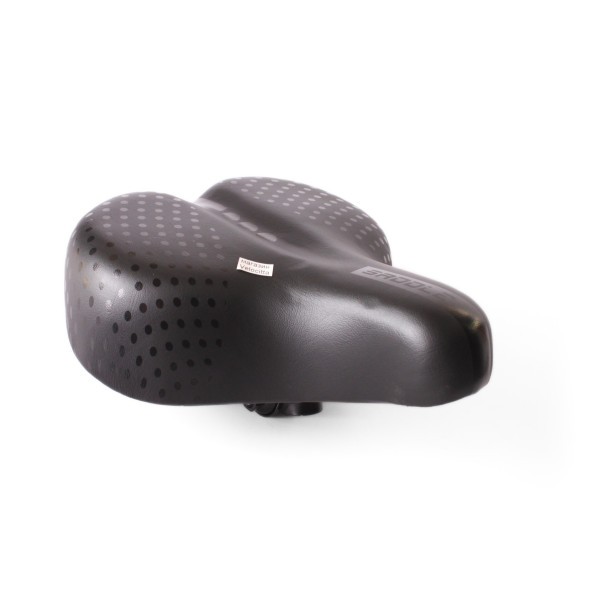 Седло велосипедное Saddle, широкое, 250x260 мм, закрытые пружины, замок, с катафотом, черный