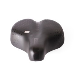Седло велосипедное Saddle, широкое, 250x260 мм, закрытые пружины, замок, с катафотом, черный