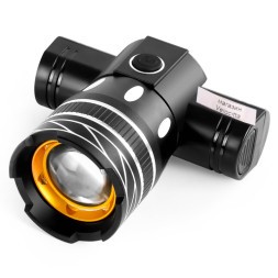 Фара велосипедная, AL, АКБ, 1 LED, USB Rechargeable, IPX3, регулируемая линза, яркий, черный