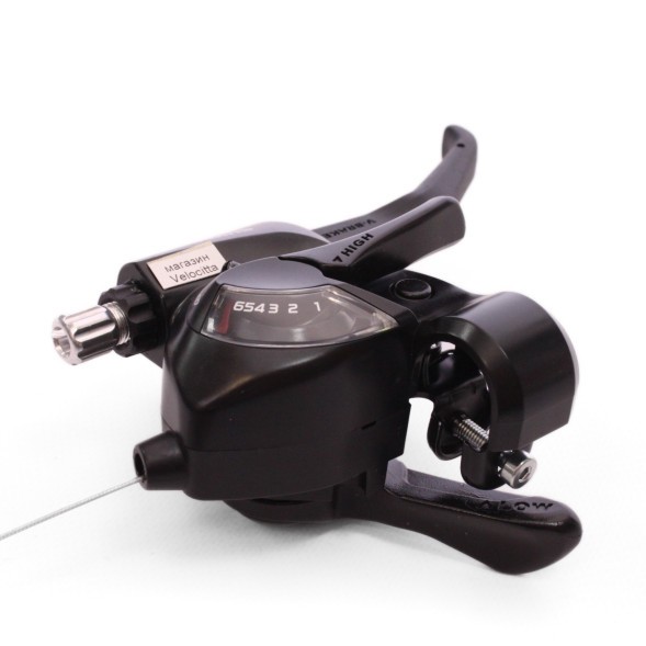 Шифтер с тормозной ручкой Shimano EF-41, правый, 6 ск., с тросом 2050 мм