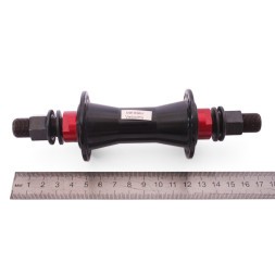 Втулка велосипедная A275FB-36, передняя, BMX, ось 14х100x170 мм, под U-br, на гайках, 36H, с промподшипниками, ALU, черная