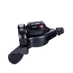 Шифтер велосипедный MicroShift TS71-3-L1, левый, 3 скорости, индикатор, с тросом 1800 мм, черный