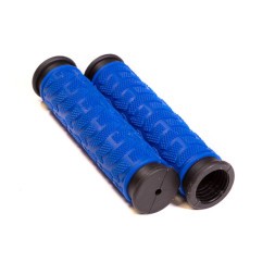 Грипсы резиновые Hualong HL-G49-Dark-Blue, 125 мм, 2-х компонентные, с черным кантом