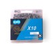 Цепь для велосипеда KMC (Х10), 1/2x11/128&amp;quot;, 116 звеньев, 10 скоростей, с замком, (аналоговый завод)