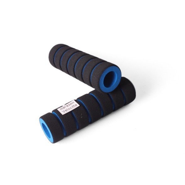 Ручки на руль для велосипеда, полиуретановые, 110 мм, синий