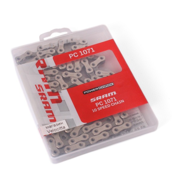 Велосипедная цепь Sram PC-1071, 10 скоростей, 114 звеньев, с замком