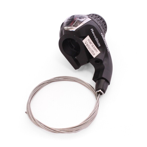 Переключатель велосипедный Shimano Tourney SL-RS35, грипшифт, левая, SIS, 3 скорости, трос 1800 мм