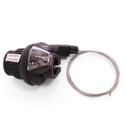 Переключатель велосипедный Shimano Tourney SL-RS35, грипшифт, левая, SIS, 3 скорости, трос 1800 мм