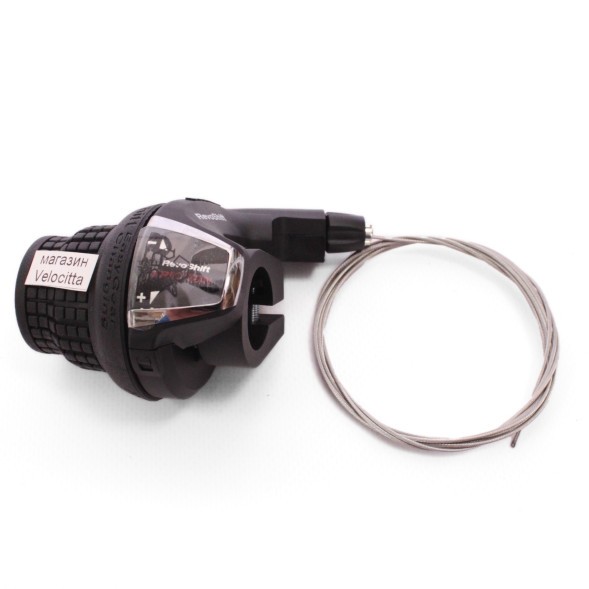 Переключатель велосипедный Shimano Tourney SL-RS35, грипшифт, левая, SIS, 3 скорости, трос 1800 мм