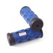 Грипсы велосипедные резиновые SR-39, 80 мм, 2-х компонентные, черный/синий