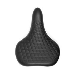 Седло велосипедное MTB-AZ-1462, T-01, 260x190 мм, актив, MTB/Comfort, рифленое, с ручкой, Black