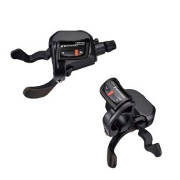 Манетка/шифтер велосипедный MicroShift M759-9-R, правый, 9 ск., индикатор, с тросом 2050 мм, б/уп.