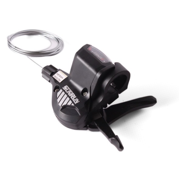 Манетка велосипедная SunRun M300, лепестковый, 3 скорости, левая, трос