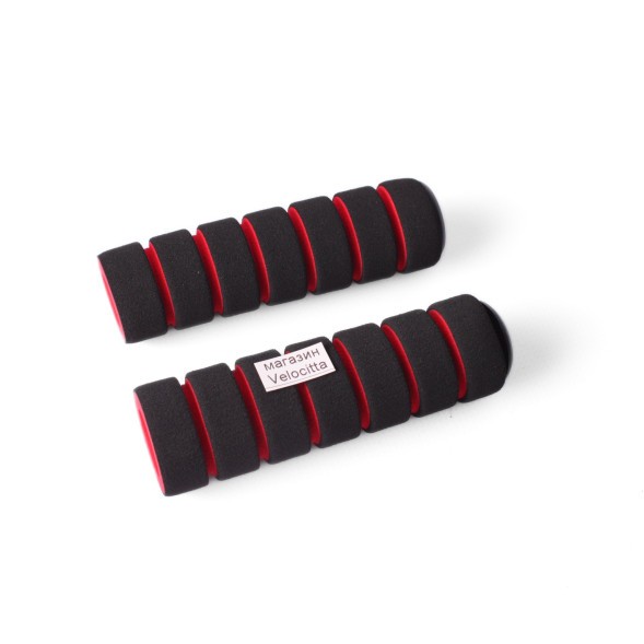 Грипсы велосипедные, полиуретановые, 110 мм, красный