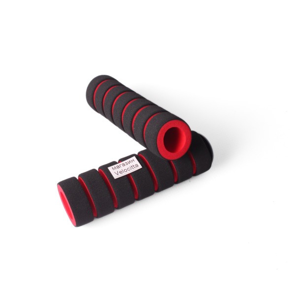 Грипсы велосипедные, полиуретановые, 110 мм, красный