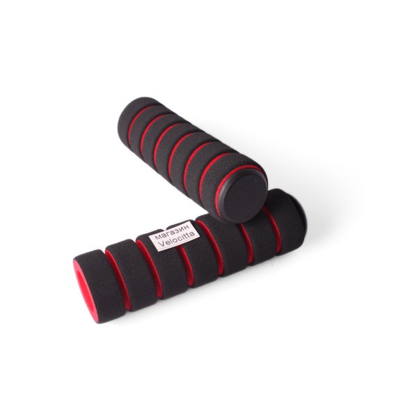 Грипсы велосипедные, полиуретановые, 110 мм, красный