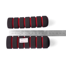 Грипсы велосипедные, полиуретановые, 110 мм, красный