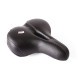 Седло велосипедное ALLTime &amp;quot;Комфорт&amp;quot; 210x250 мм, с закрытыми пружинами, с отверстием, прошитое, под карбон, черное