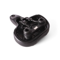 Седло велосипедное ALLTime "Комфорт" 210x250 мм, с закрытыми пружинами, с отверстием, прошитое, под карбон, черное