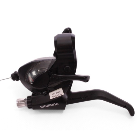Переключатель велосипедный Shimano EF-41, левый, 3 ск., шифтер+тормозная ручка, трос 1800 мм