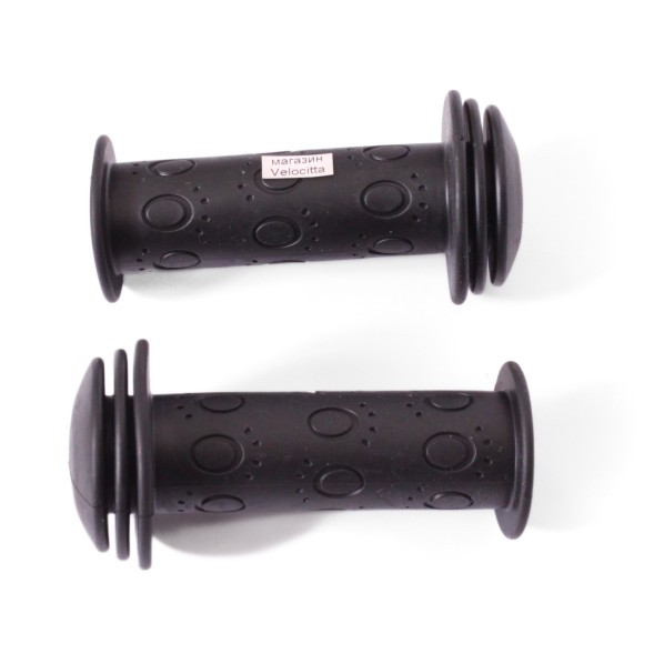 Грипсы велосипедные New Vision SR-75, 92 мм, с ограничителями, резиновые, черный