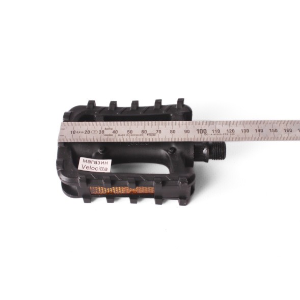 Педали Feimin FP-882J, резьба 9/16&amp;quot;, с шипами, пластик, 95x74 мм, шарикоподшипники, черный