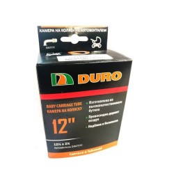 Велокамера на коляску Duro 12 1/2x2 1/4, Baby Carriage tube, загнутый ниппель (AV), инд. уп.