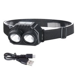 Фонарь налобный Master-K, фара передняя, 500 mAh, 200 Lm, IPX4, USB кабель, 3 Вт, 5 режима, Box